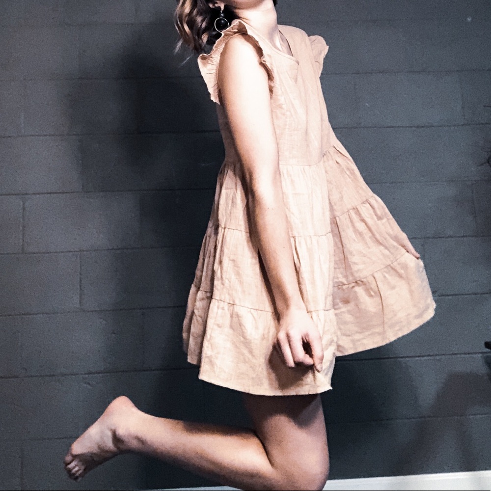 Rose-tan mini dress